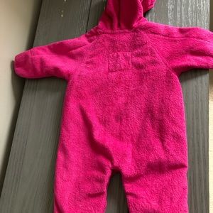 North face baby girl fleece snowsuit